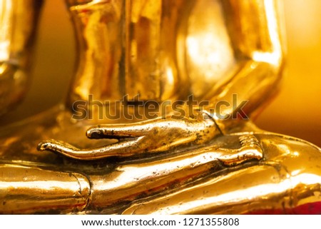 Buddha statue - detail of the hand 