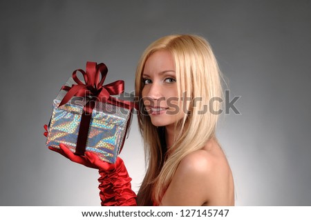 girl with a gift box