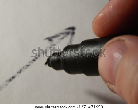 Drawing with a hand symbol
