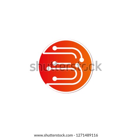 Circuit letter B icon template, vector logo technology for business corporate, elements, illustrations