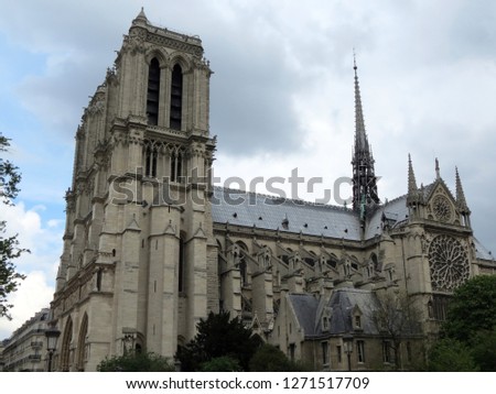    Famous Notre Dame,Paris,France                            