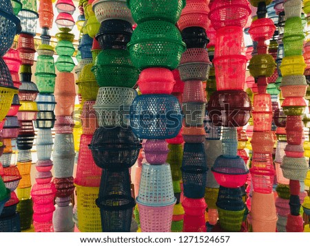 Colorful of baskets