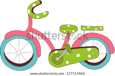 A vector illustration of a bicycle