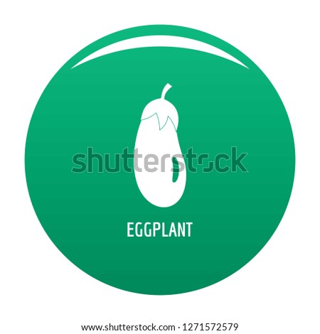 Eggplant icon. Simple illustration of eggplant icon for any design green