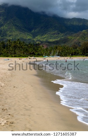 Beautiful beach in Kauai, Hawaii, USA.