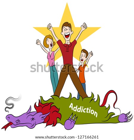 An image of a family conquering addiction.