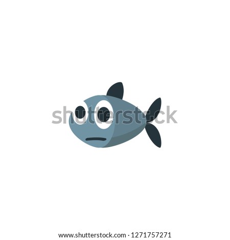 Fish vector isolated flat icon