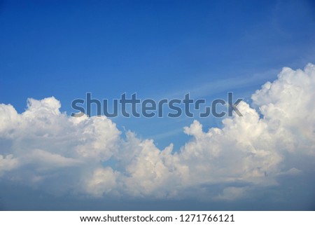 
Blue skies and white clouds background. 