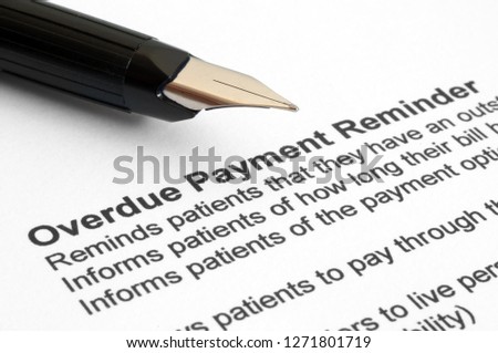 Overdue payment reminder Royalty-Free Stock Photo #1271801719