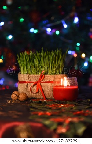  Christmas wheat and offerings,decoration for orthodox Christmas lunch or diner