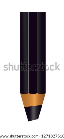 Drawing pencil. Art design - Vector of color pencil on white background with realistic 3D wooden color pencils. Vector illustration art of color pencil