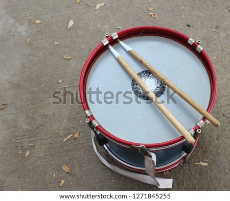 Drum band school on floor in day