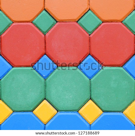 colorful bricks floor background