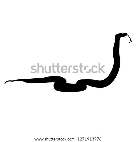 Snake silhouette vector icon
