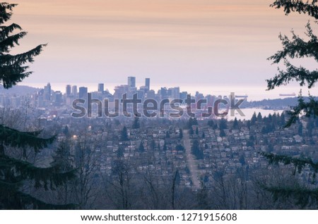 View on downtown Vancouver from Burnaby Mountain