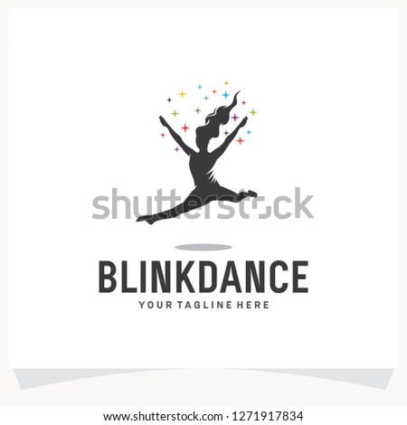 Blink Dance Logo Design Template Inspiration