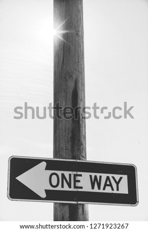 One way Street Sign