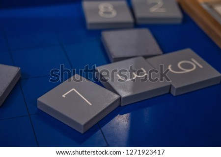 Wooden Puzzle game on wooden board