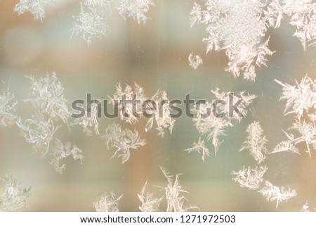 texture frozen image on the window