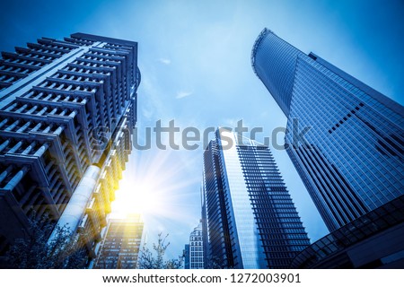 Contemporary architectural office building, urban landscape, per Royalty-Free Stock Photo #1272003901