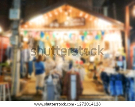 blurred night market
