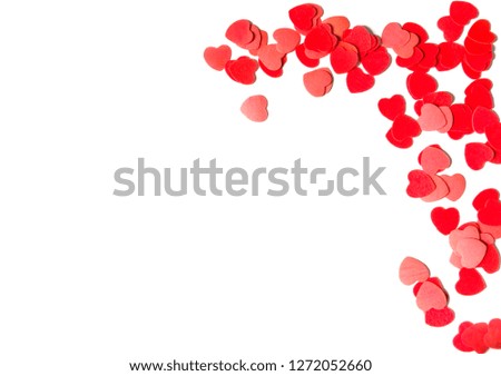 Red heart on a white background. Valentine's Day