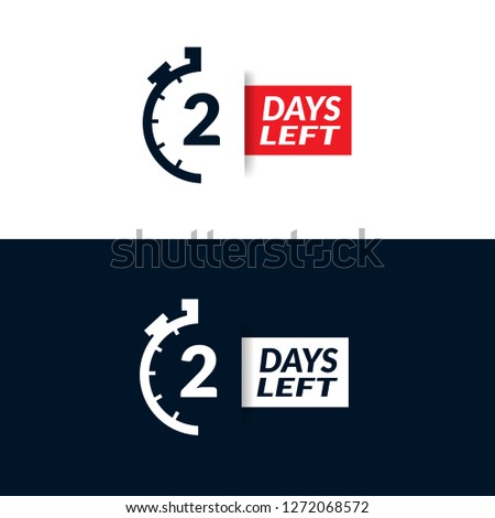 Days Left - vector Royalty-Free Stock Photo #1272068572