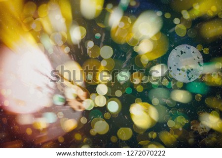 Festive background with natural and bright lights. Vintage Magic background with colorful . Spring Summer Christmas New Year disco party background 
