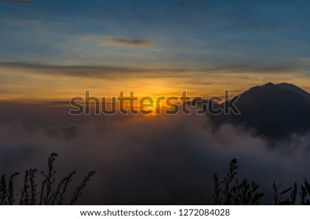 SUNLIGHT VIEW OF THE VOLCANO