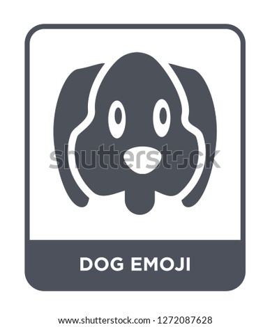 dog emoji icon vector on white background, dog emoji trendy filled icons from Emoji collection, dog emoji simple element illustration
