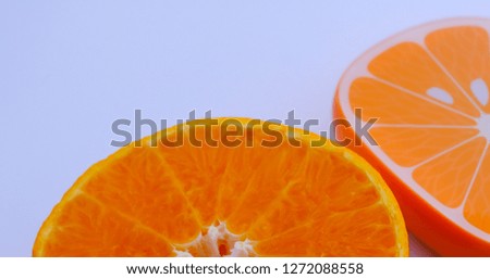 The orange isolated on white background 