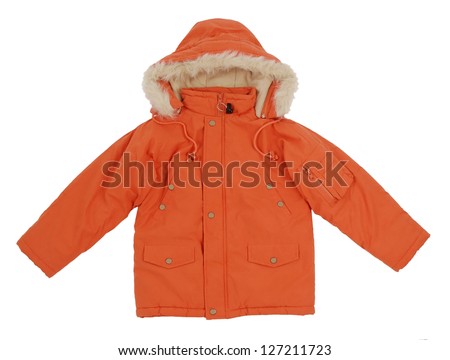 Children's winter jacket Royalty-Free Stock Photo #127211723