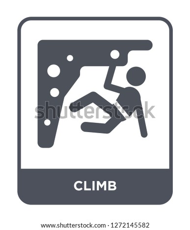 climb icon vector on white background, climb trendy filled icons from Free time collection, climb simple element illustration