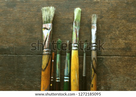 Set Of artistic Paint Brushes for Arts