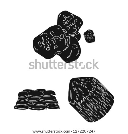 Vector design of material and cement logo. Set of material and house stock vector illustration.