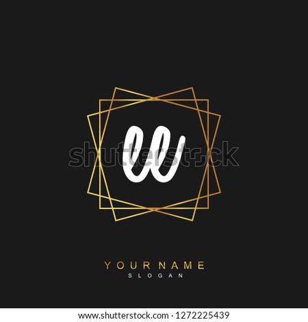 Initial EE handwriting logo vector
