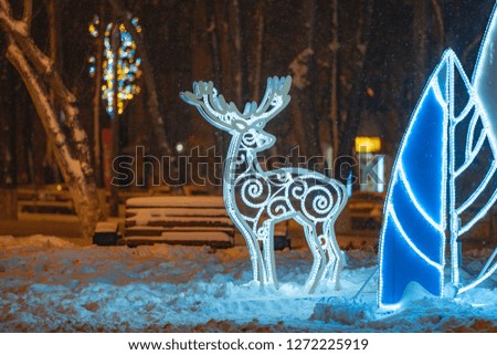 Deer Christmas outdoor decoration.