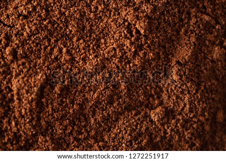 Ground coffee texture background, close up Royalty-Free Stock Photo #1272251917