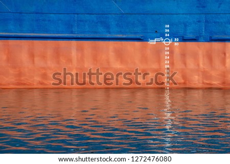 Load line of cargo vessel Royalty-Free Stock Photo #1272476080