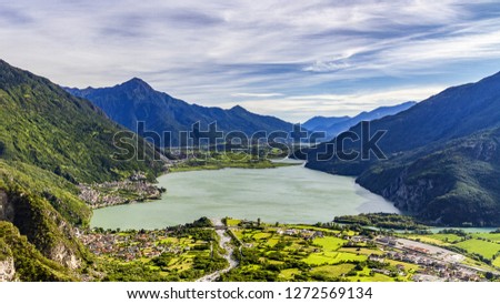 A panoramic view of the lake of Novate and the natural reserve of Pian di Spagna that can be observed from the path that leads to Val Codera
