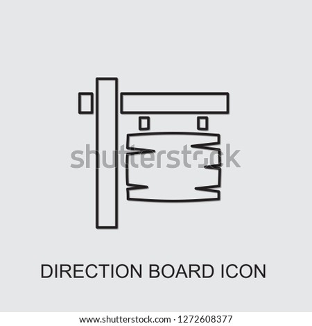 direction board icon . Editable line direction board icon from gardening. Trendy direction board icon for web and mobile.