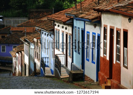 Landmarks and mansions of Ouro Preto Historical and Cultural Heritage of Humanity Serro Minas Gerais Brazil