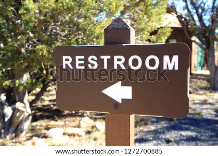 Restroom Sign in Bryce Canyon