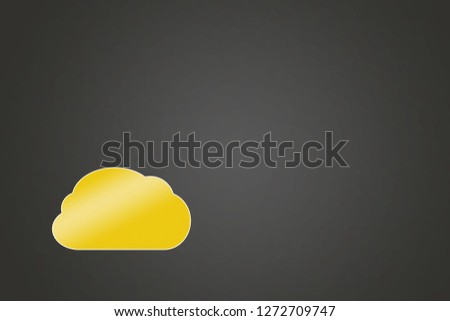 Cloud Icon on a blackboard / table