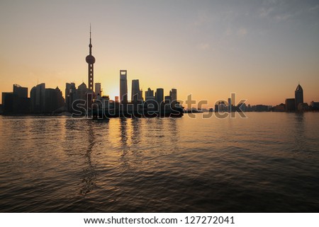 Shanghai landmark at New skyline