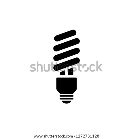 CFL Lamp Icon. Energy SAver Light Vector Illustration. Electricity Symbol. Royalty-Free Stock Photo #1272731128