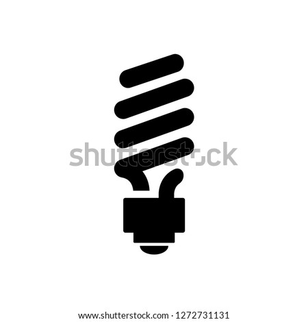 CFL Lamp Icon. Energy SAver Light Vector Illustration. Electricity Symbol. Royalty-Free Stock Photo #1272731131