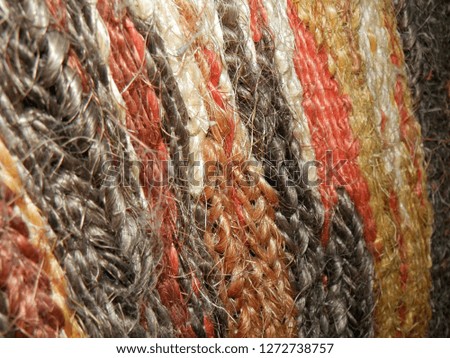 orange and brown woven sisal