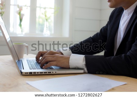 Business man.businessman working on computer,