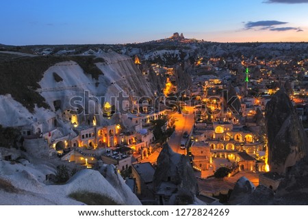 Cappadocia, This photo was shot from Cappadocia which located in the center of Turkey. Cappadocia is an ancient region of Anatolia. The landscape is so beautiful and rich of history. Royalty-Free Stock Photo #1272824269